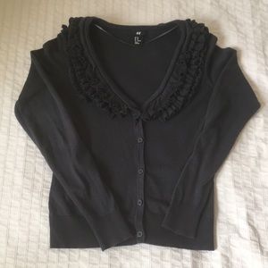 Ruffled collar sweater